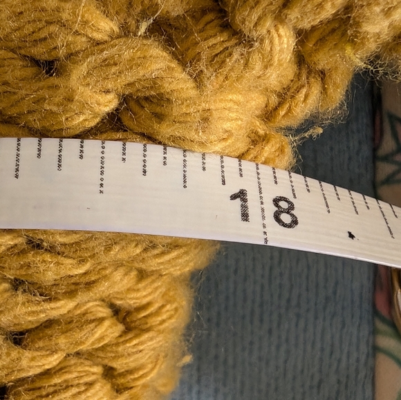 Dimensione Maglia mustard yellow chunky knit sweater Small - Picture 5 of 7